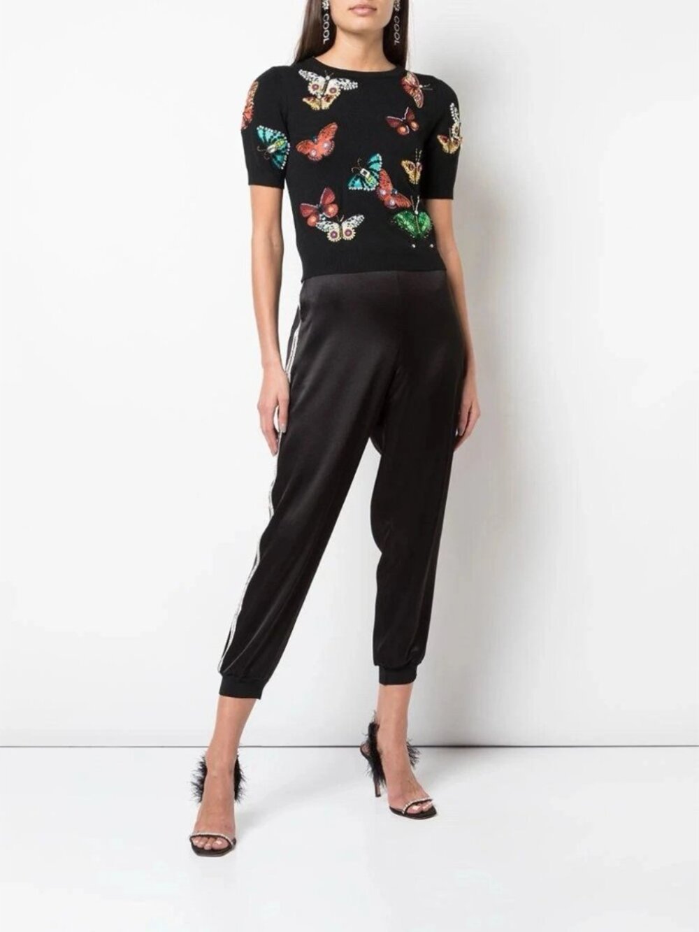 NWT Alice + Olivia Ciara Butterfly Embroidered Sweater Medium M - Picture 7 of 14